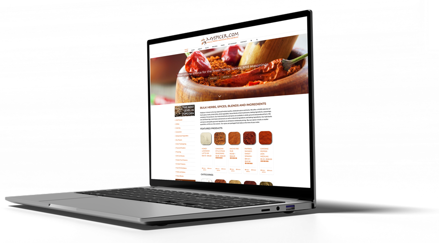 Rocky Mountain Spice Company image of about us laptop my spicer website